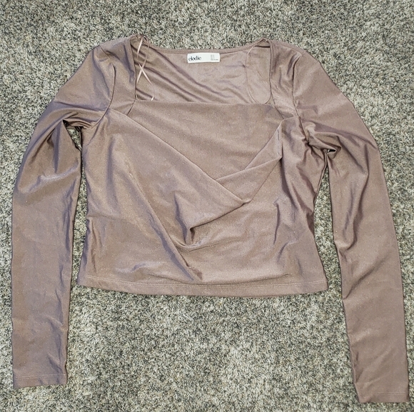 Elodie| Cowl Square Neck Long Sleeve Top - Picture 1 of 5